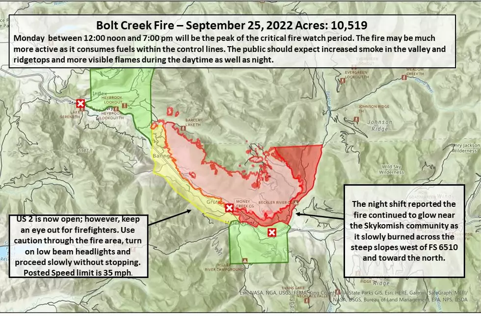 Bolt Creek Fire Picks Up Activity, Evacuations Increased