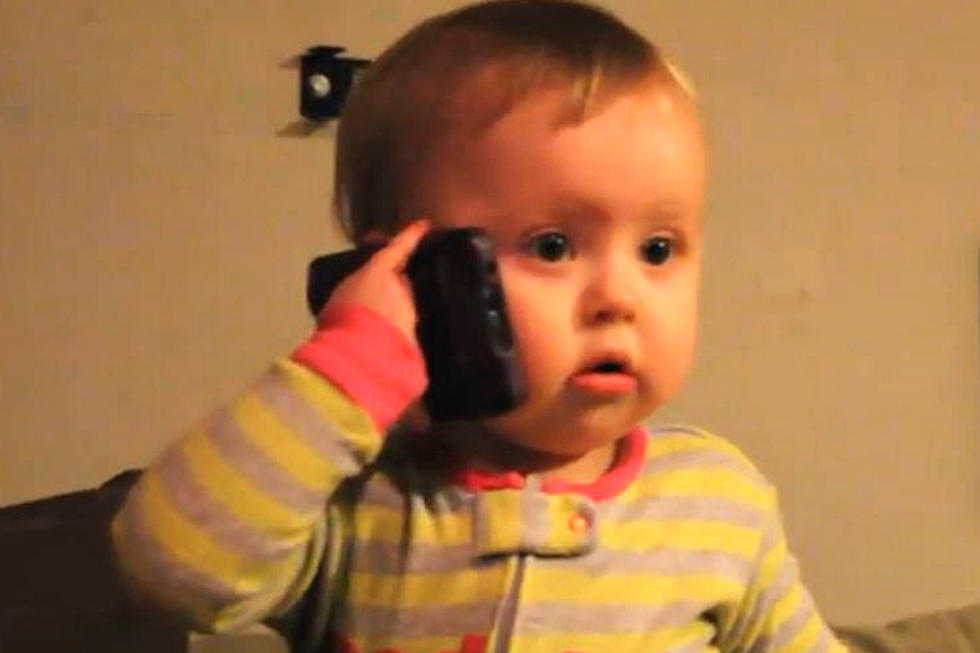 Adorable Little Girl Talks to Her Dad on the Phone