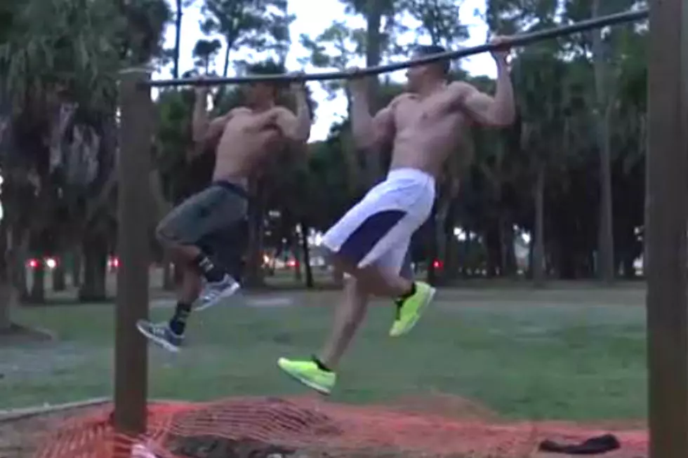 Watch Two Guys do an Insane Workout on Chin Up Bar