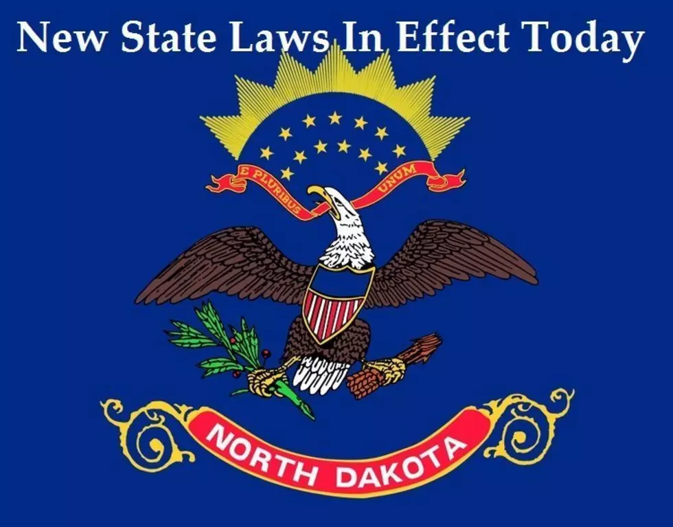 Laws In Effect Today for North Dakota