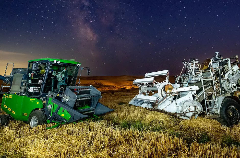 WSU Receives Two New Combines Thanks to the Washington Grain Commission