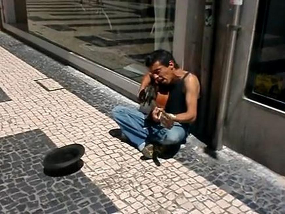 Homeless Street Performer Channels Kurt Cobain in Flawless ‘Heart-Shaped Box’ Cover [VIDEO]