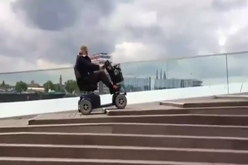Old Man Takes The Stairs Like A BOSS! [VIDEO]