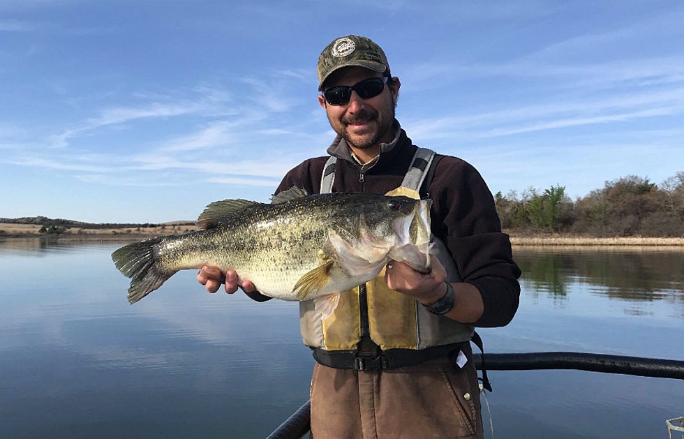 Check Out This Huge Bass From Lake Lawtonka!