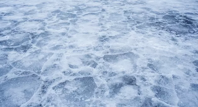 Lake McDonald in Glacier Park is Completely Frozen