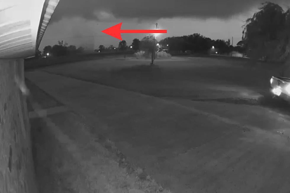 Security Cam Catches Tiny Twister Sneaking Thru Louisiana Yard
