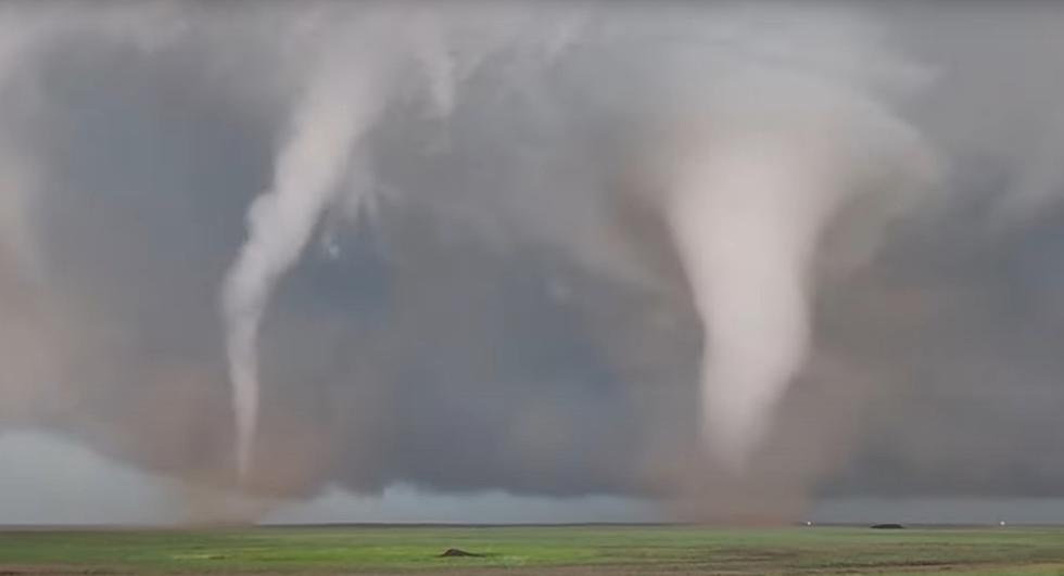 Storm Chaser Shares Video of Twin Tornadoes Churning Up a Field