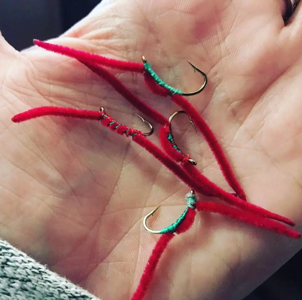Tying Up Some Christmas San Juan Worms for Fly Fishing