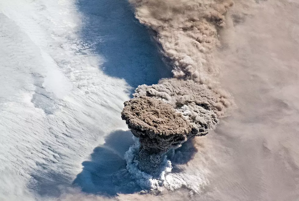 Space Station Photo of Raikoke Volcano Erupts on Web