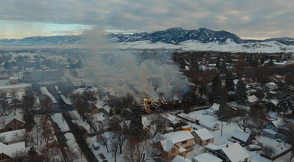 Drone Footage of Thursday’s Downtown Bozeman Fire [WATCH]