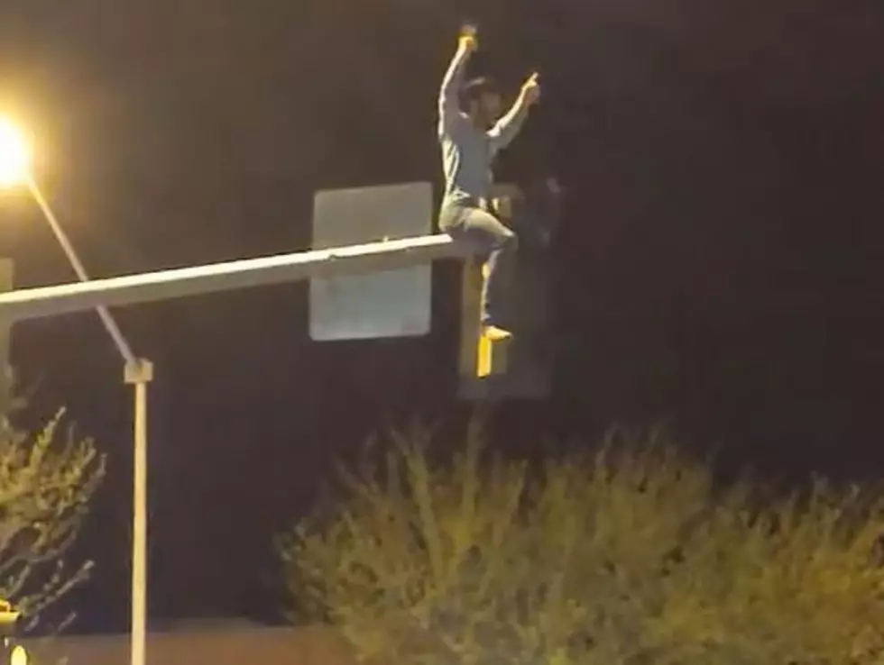 [WATCH] Rowdy Cowboy Rides Street Light in Miles City