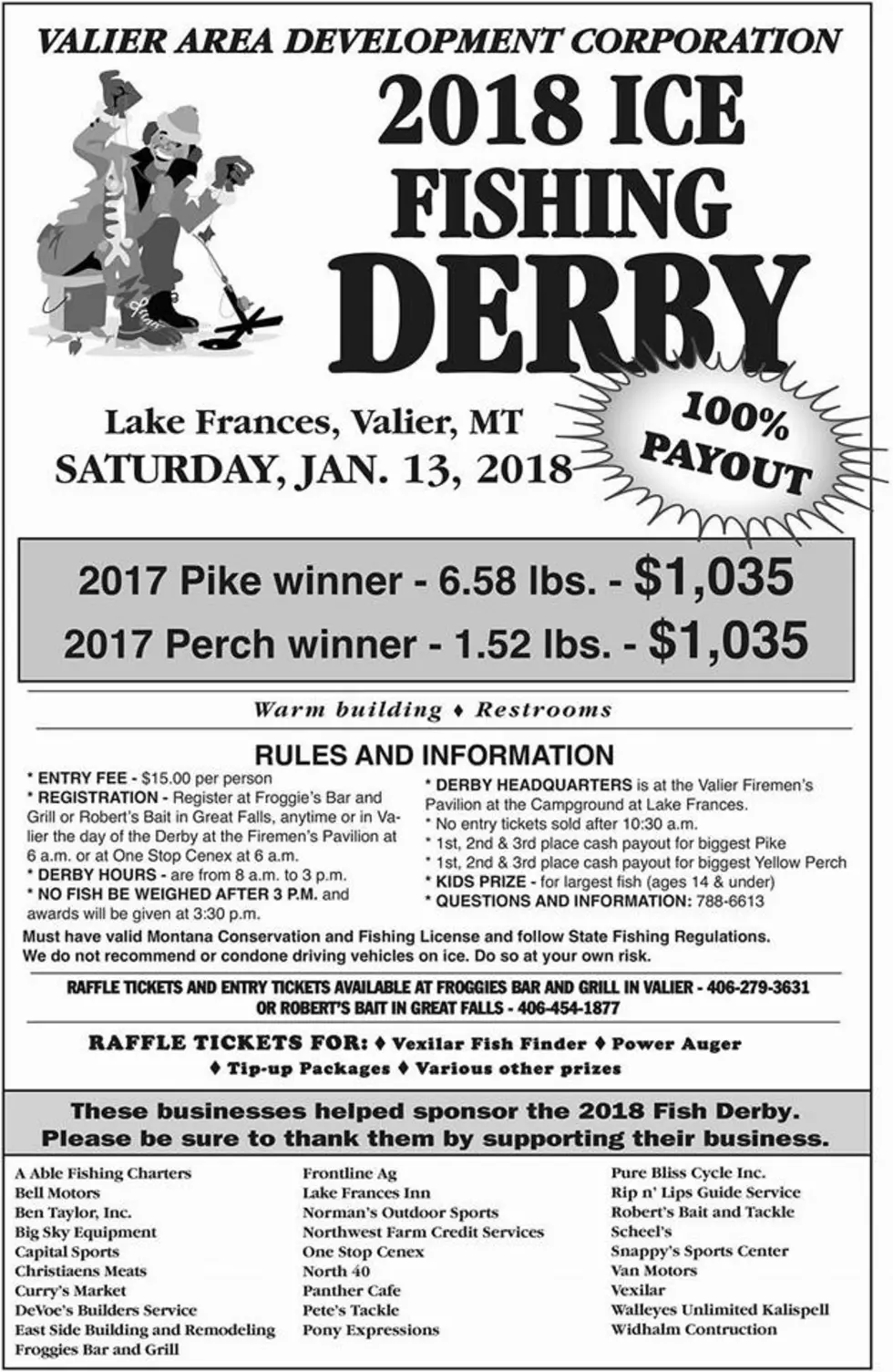 Valier Area Development Corporation Ice Fishing Derby