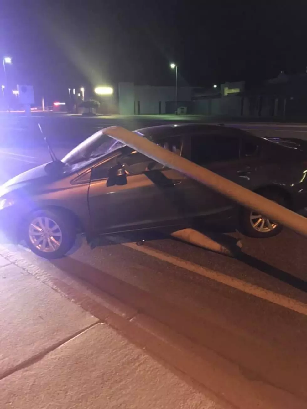 Drunk Driver Takes Out Light Pole on Clearwater This Morning