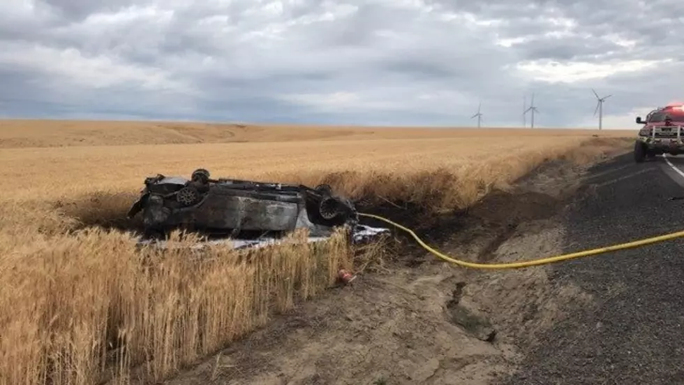 Early Morning Rollover Crash Causes Fire in Rural Benton County