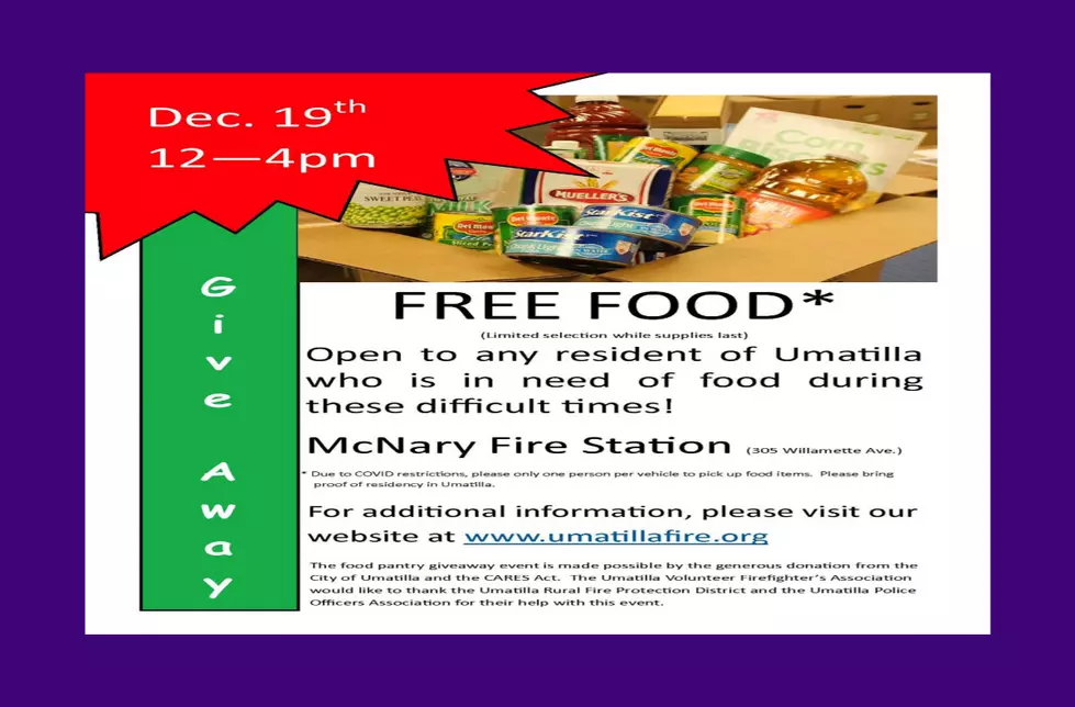 Umatilla Free Food Give Away Distribution December 19th