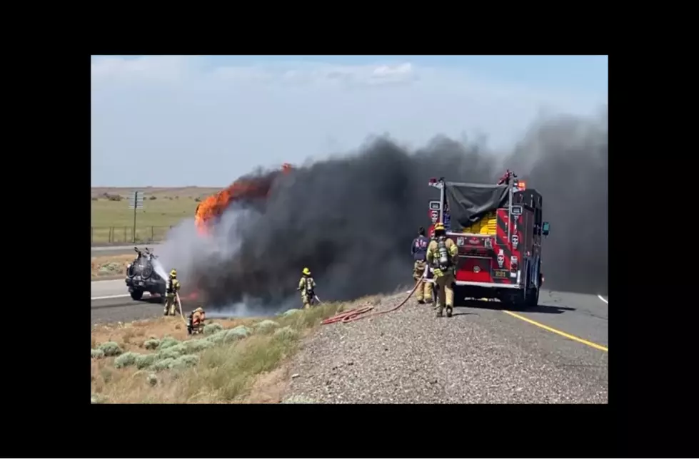 Motorhome Destroyed in Fire on I-82 in Umatilla [VIDEO]