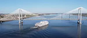Check Out Two Cruise Ships Navigating Under The Cable Bridge [VIDEO]