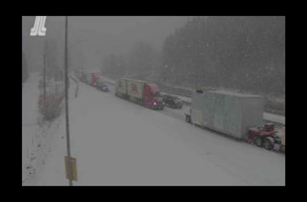 Snow Storm Spin Outs Shut Down Oregon Roadways I-84 , OR 245, & OR 204