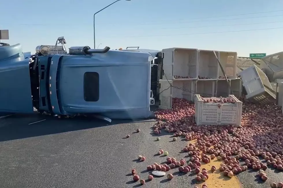 Trucker Loses Load of Apples at SR 240 & SR 24 Wednesday Morning