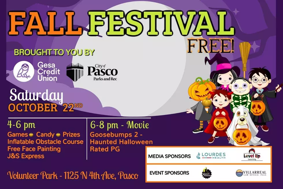 Pasco's Annual FREE Fall Festival to be Held on Saturday, Oct. 22