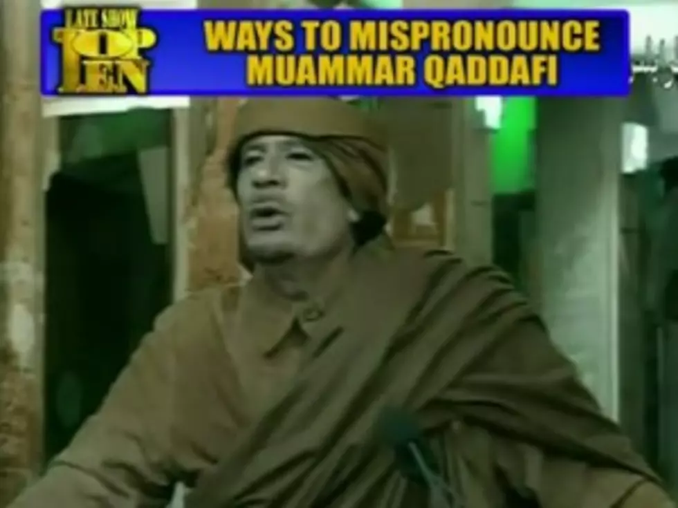 Muammar Gaddafi Presents David Letterman&#8217;s Late Show Top 10 [VIDEO]
