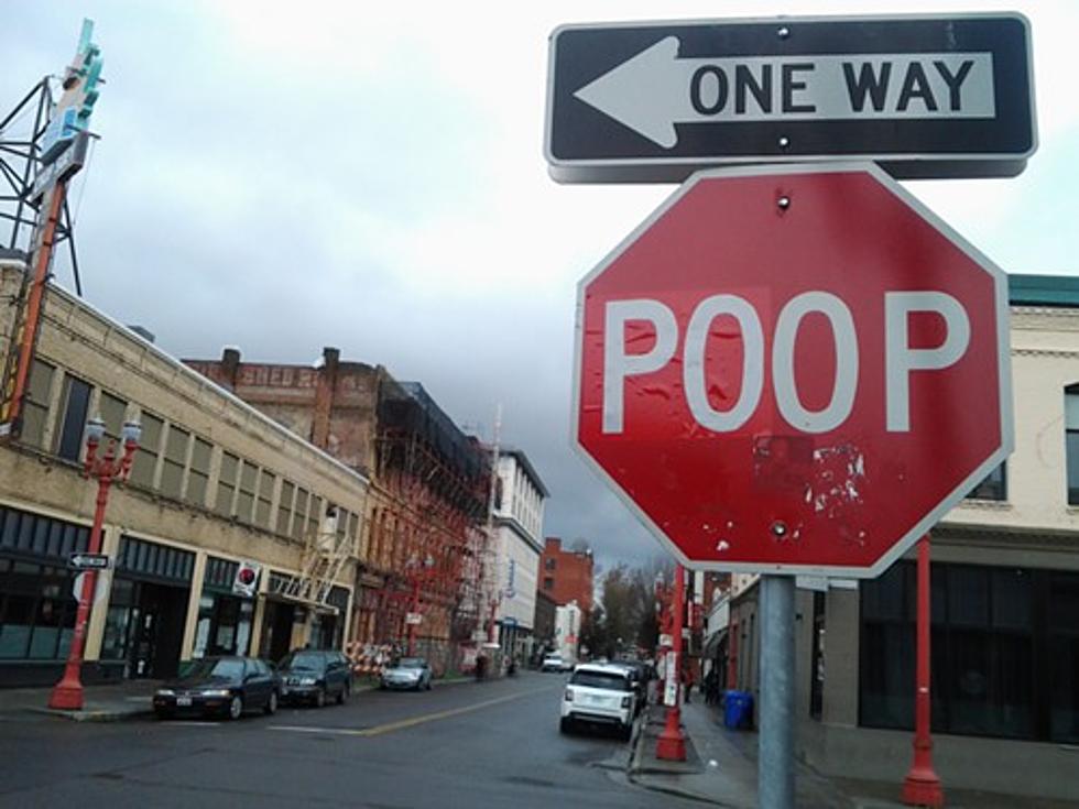 Someone is Changing Portland Stop Signs to Poop Signs