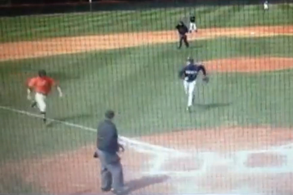 College Pitcher Tackles Base Runner Before He Can Score [VIDEO]