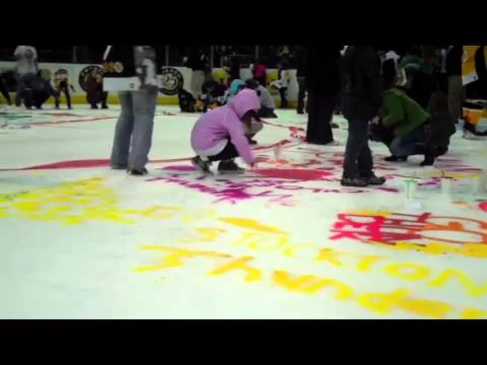 Hockey Team Lets Child Fans “Paint” Their Ice for Fun! (VIDEO)