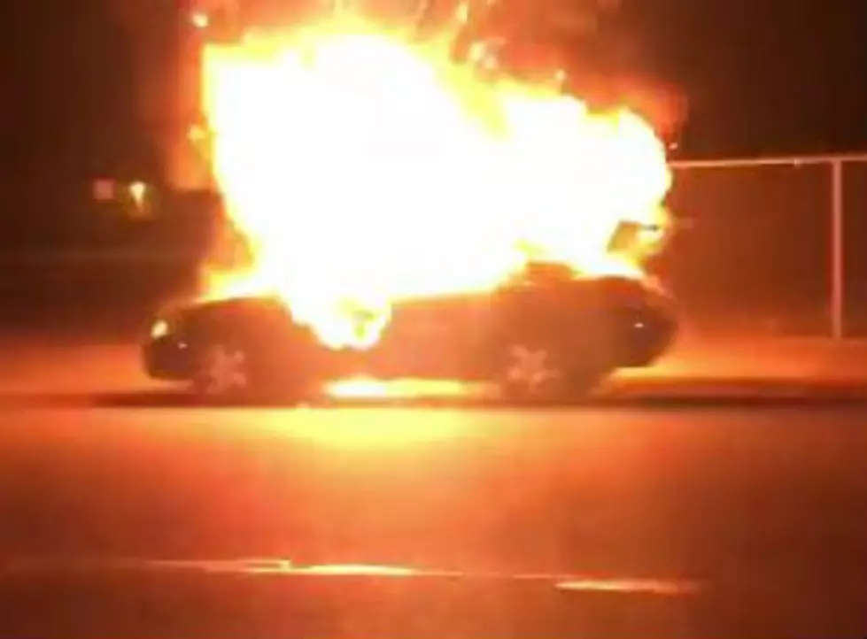 Car Goes Up in Flames, Driver Lies About Being Behind Wheel [VIDEO]