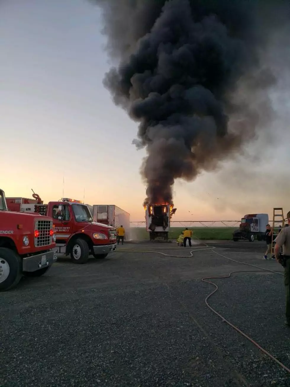 Fire Destroys Semi Trailer Near Pasco