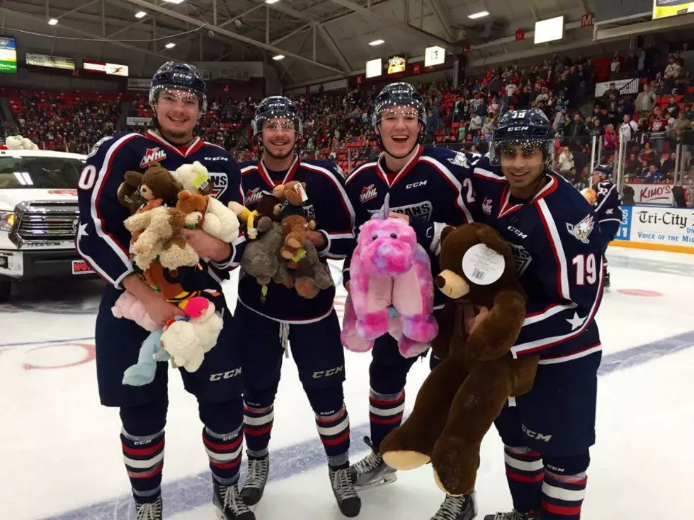 Bears In The Air! Tri City Americans Teddy Bear Toss is Saturday