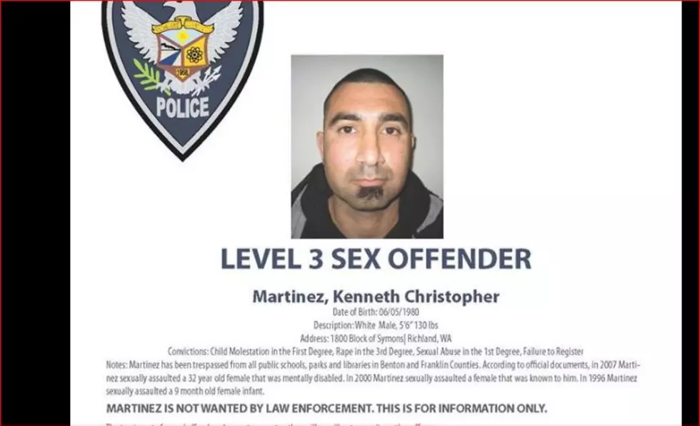 Level 3 Sex Offender Moves Into Richland Neighborhood