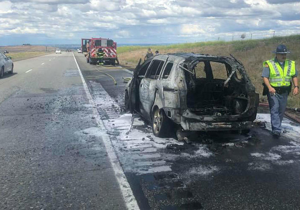 Fire Consumes Car Shockingly Fast, Starts Brush Fire As Well