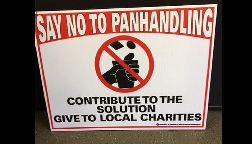 Suspect Removes No Panhandling Sign, Starts Begging