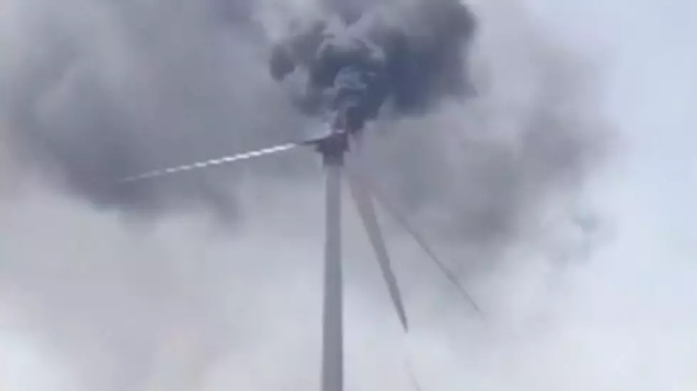 Fire That Destroyed Wind Turbine Mostly Contained [VIDEO]