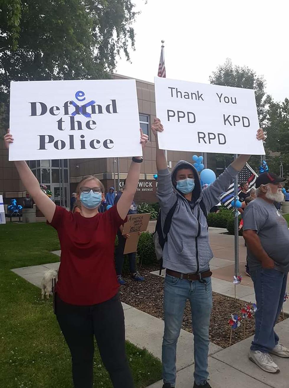 Tensions Smolder During Back The Blue Rally in Kennewick