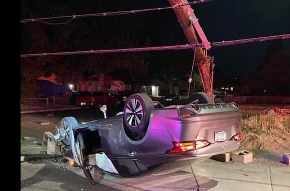 Richland Drunk Driver Snaps Telephone Pole, Flips Car