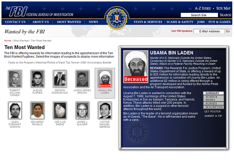 Osama: Deceased from FBI Website