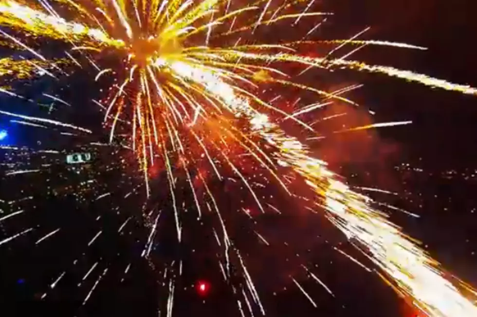 Drone Flying Through Fireworks [VIDEO]