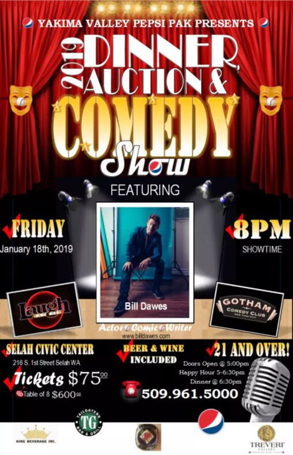 Dinner, Auction and Comedy This Friday!