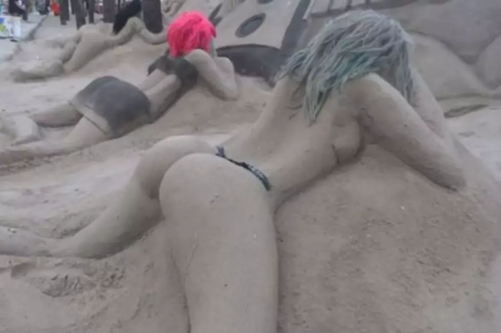Sexy Sand Sculptures in Rio de Janeiro Brazil Feature Ladies in Bikinis