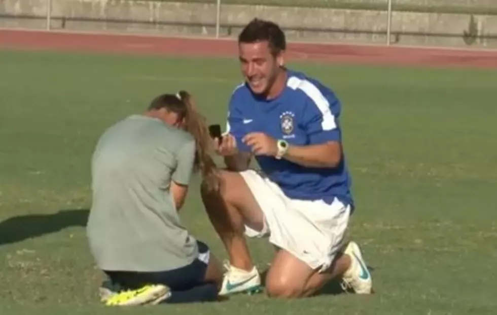 Soccer Player Fakes Injury to Propose to Girlfriend