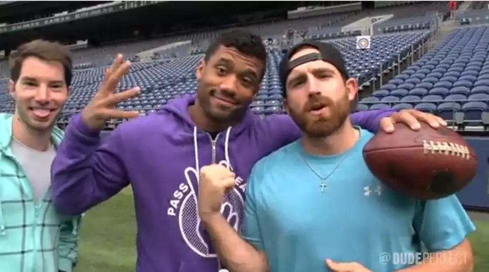 Dude Perfect Head to Seattle for Trick Shots with Seattle Seahawk Russell Wilson