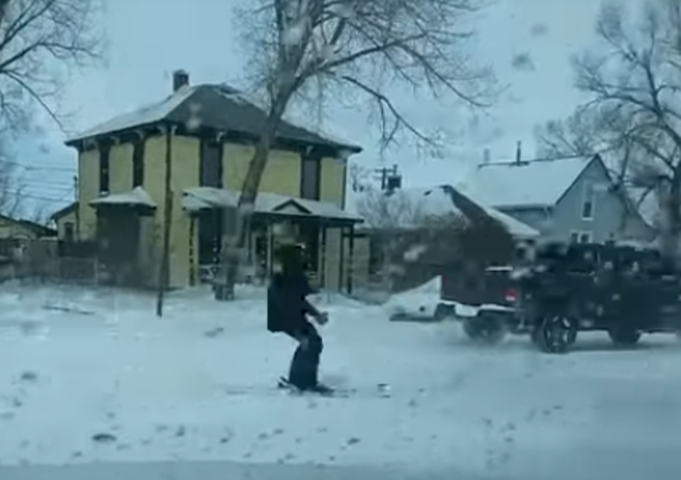 Skiing Down The Street In Laramie During Snowmageddon [VIDEO]