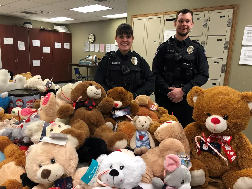 Casper Police Department Giving Teddy Bears To Children