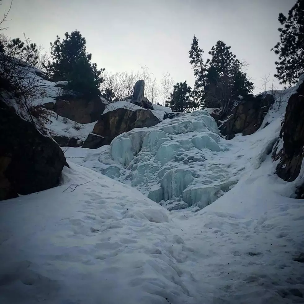 Check Out These Beautiful Winter Pics of Garden Creek Waterfall