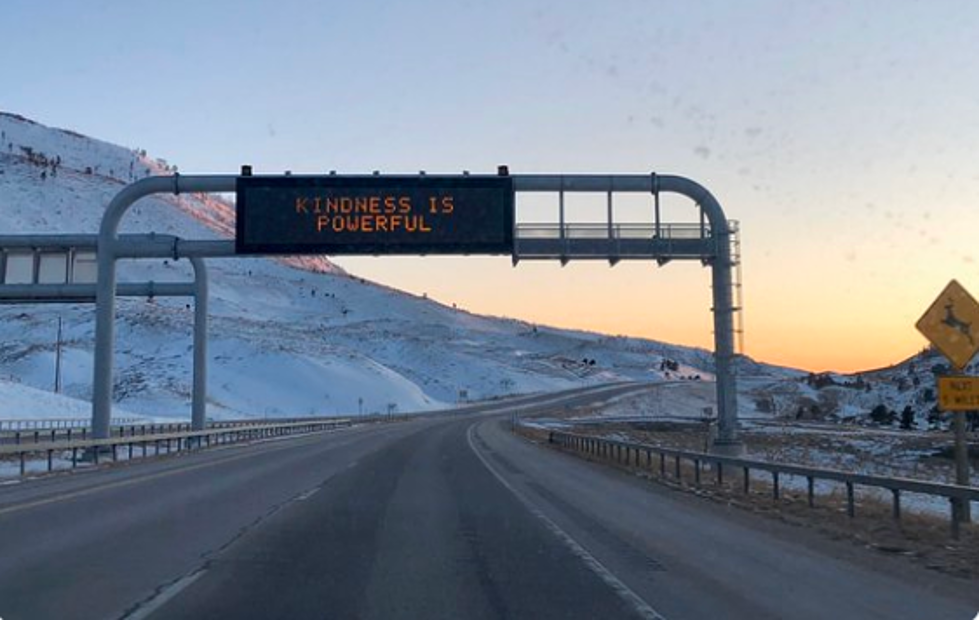 Sheridan Resident Shares Positive Message With Casper Highway Sign [PHOTO]