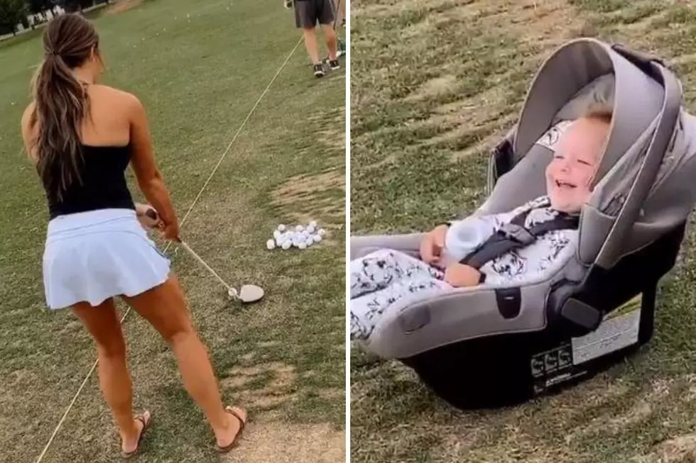 Viral Video Shows Baby Laughing At Mother’s Wild Missed Golf Swing