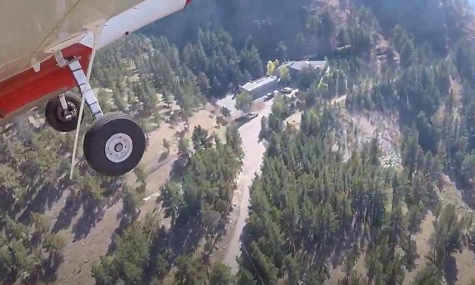 WATCH: Pilot Shares Video of Air Drop On Garden Creek Fire