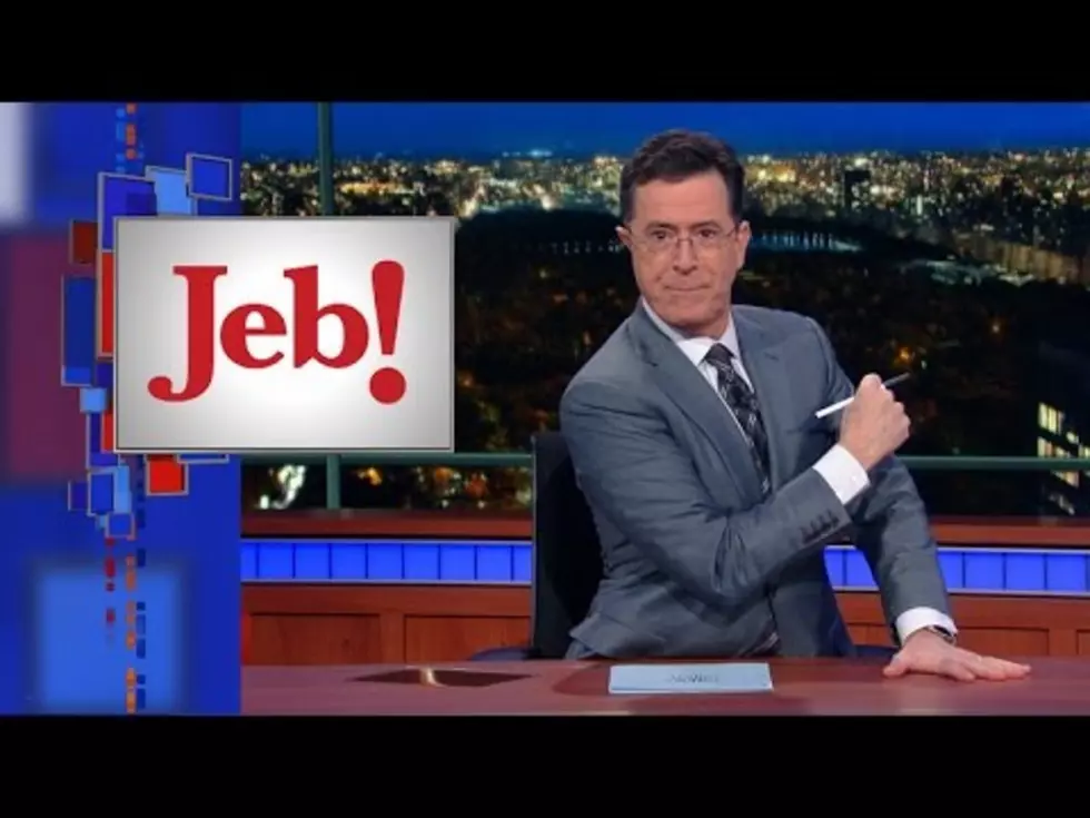Stephen Colbert Proposes Different Punctuation Marks for Jeb Bush Campaign Logo [VIDEO]